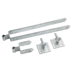 Gate Hanging Irons On Square Plate - 24' Gate Hanging Irons On Square Plate - 24'