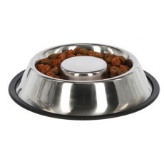 Kerbl Stainless Steel Bowl Slow Feeder/anti Gulp - 500ml Kerbl Stainless Steel Bowl Slow Feeder/anti Gulp - 500ml