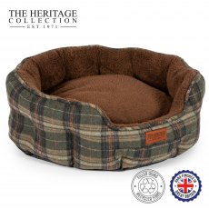 Ancol Green Check Oval Bed - 70cm Ancol Green Check Oval Bed - 70cm
