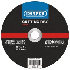 Draper Metal Cutting Disc - 230mm x 2mm x 22.3mm Draper Metal Cutting Disc - 230mm x 2mm x 22.3mm