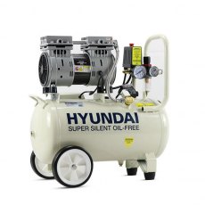 Hyundai 24 Litre Air Compressor, 5.2CFM/100psi, Silenced, Oil Free, Direct Drive 1hp | HY7524 Hyundai 24 Litre Air Compressor, 5.2CFM/100psi, Silenced, Oil Free, Direct Drive 1hp | HY7524