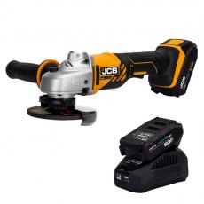 JCB 18V Battery Angle Grinder with 2x 2.0Ah Lithium-ion Battery and 2.4A Charger | JCB-18AG-2-V2 JCB 18V Battery Angle Grinder with 2x 2.0Ah Lithium-ion Battery and 2.4A Charger | JCB-18AG-2-V2