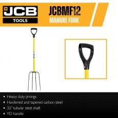 JCB Professional Manure Fork 4 Prong D Handle | JCBMF12 JCB Professional Manure Fork 4 Prong D Handle | JCBMF12