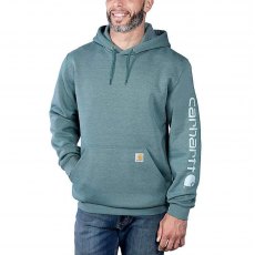 Carhartt Men's Loose Fit Hooded Sweatshirt With Sleeve Logo Carhartt Men's Loose Fit Hooded Sweatshirt With Sleeve Logo