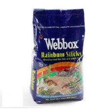 Webbox Fish Rainbow Pond Sticks - 5kg Webbox Fish Rainbow Pond Sticks - 5kg