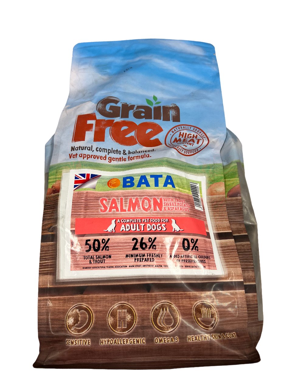 BATA Grain Free Complete Adult Dog Food Salmon 2kg BATA Ltd