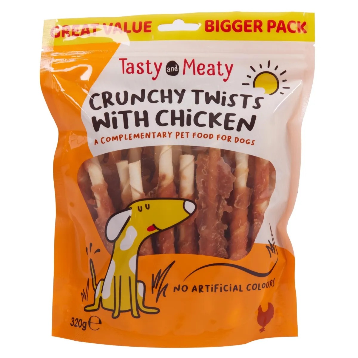 Tasty Meaty Chewy Twists Chicken 320g BATA Ltd