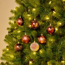 Premier Sepia Decorated Balls - 9 x 60mm Premier Sepia Decorated Balls - 9 x 60mm