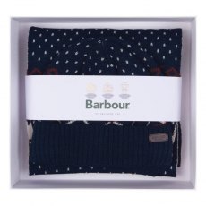 Barbour Rothbury Fairisle Beanie & Scarf Gift Set Barbour Rothbury Fairisle Beanie & Scarf Gift Set