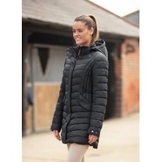 Mark todd ladies deluxe long padded coat on sale navy