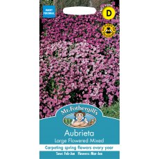 Fothergills Aubrietia Large Flowered Mixed Fothergills Aubrietia Large Flowered Mixed