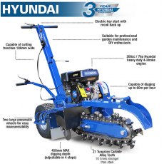 Hyundai HYTR70 210cc/7hp Petrol Trencher Hyundai HYTR70 210cc/7hp Petrol Trencher