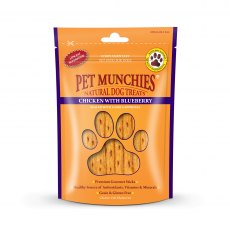 Pet Munchies Chicken & Blueberry Dog Treats - 80g Pet Munchies Chicken & Blueberry Dog Treats - 80g