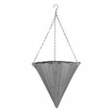 SG Slate Faux Rattan Cone - 14 SG Slate Faux Rattan Cone - 14