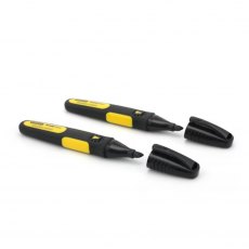 Stanley Fatmax Chisel Tip Black Marker Pens - 2pk