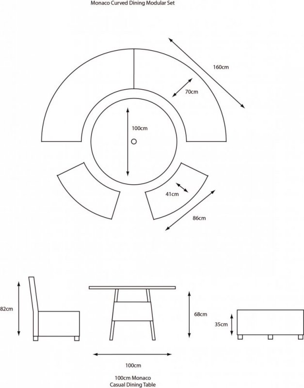 Monaco stone dining online set