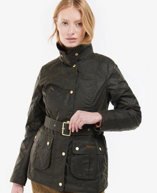 Barbour deals belted jacket