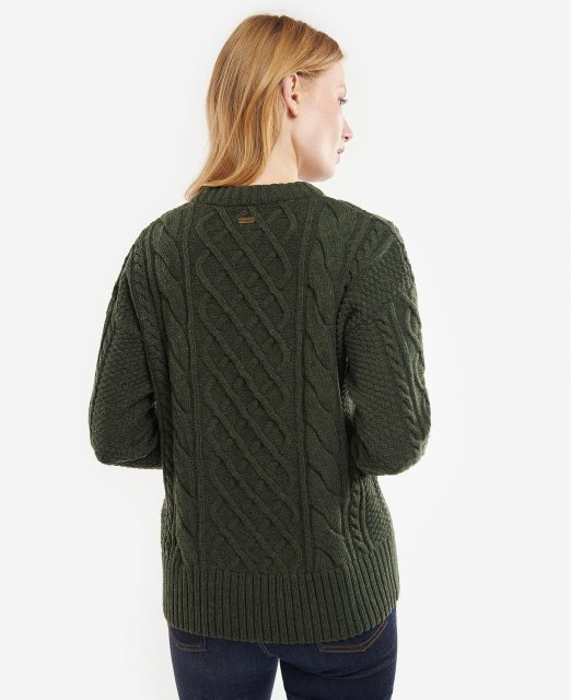 Barbour sweater womens olive online