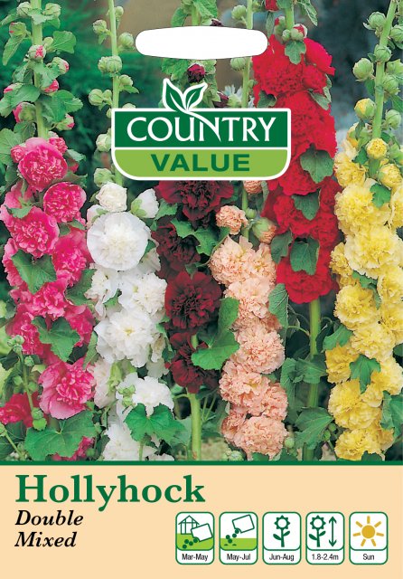 Mr Fothergill's Hollyhock Double Mixed C V Seeds