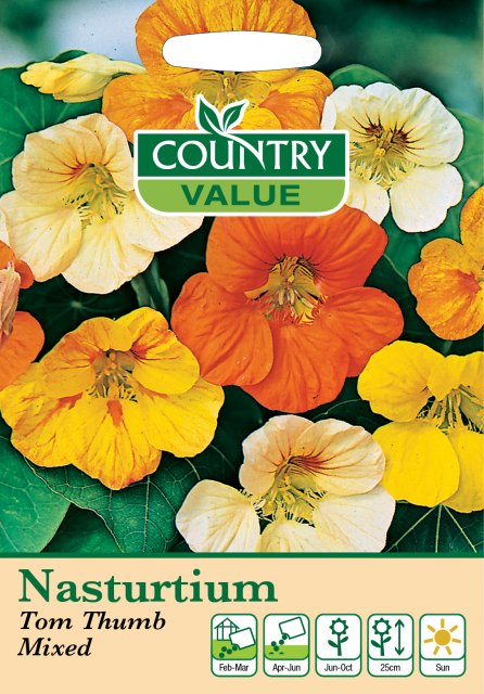 Mr Fothergill's Nasturtium Tom Bum Mix C V Seeds