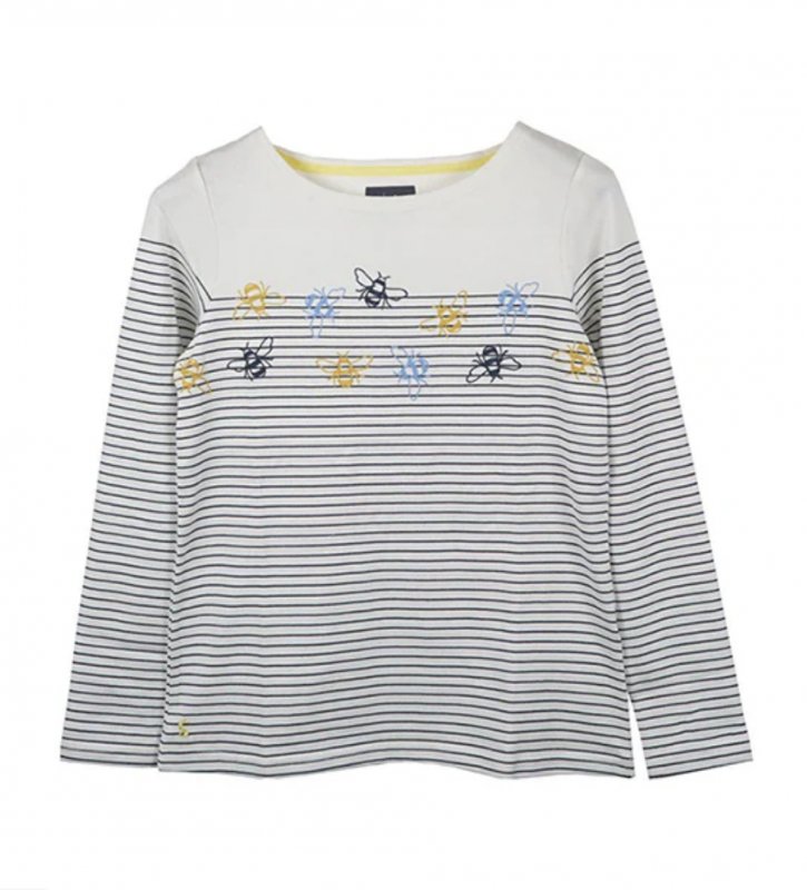 Joules Joules Harbour Embroidered Cream Bee