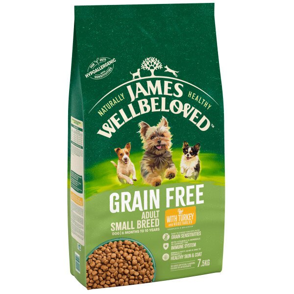 James Wellbeloved James Wellbeloved Adult Grain Free Small Breed Turkey & Vegetable - 7.5kg