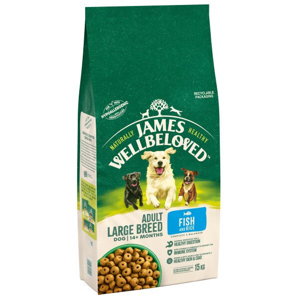 James Wellbeloved James Wellbeloved Adult Large Breed Fish & Rice - 15kg