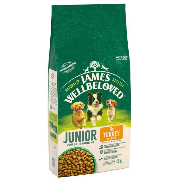 James Wellbeloved James Wellbeloved Junior Turkey & Rice - 15kg