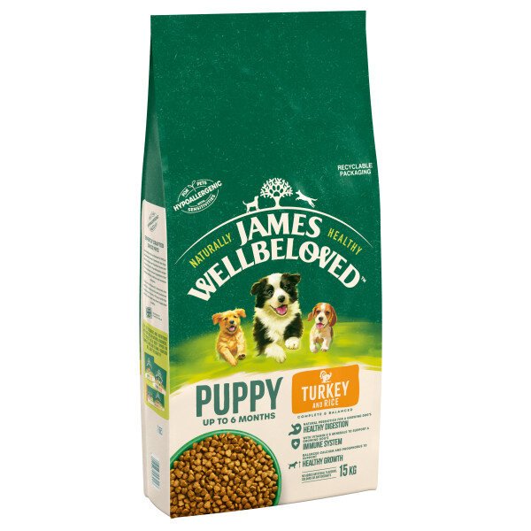 James Wellbeloved James Wellbeloved Puppy Turkey & Rice - 15kg