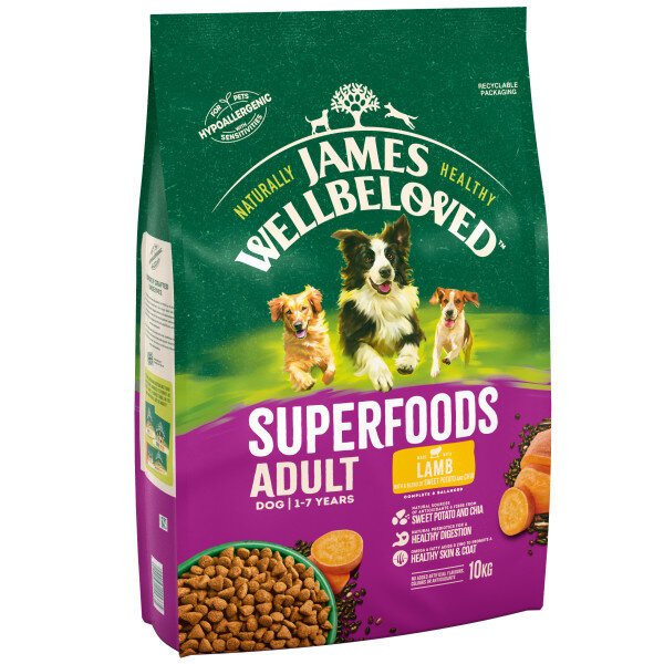 James Wellbeloved James Wellbeloved Superfoods Adult Lamb with Sweet Potato & Chia - 10kg