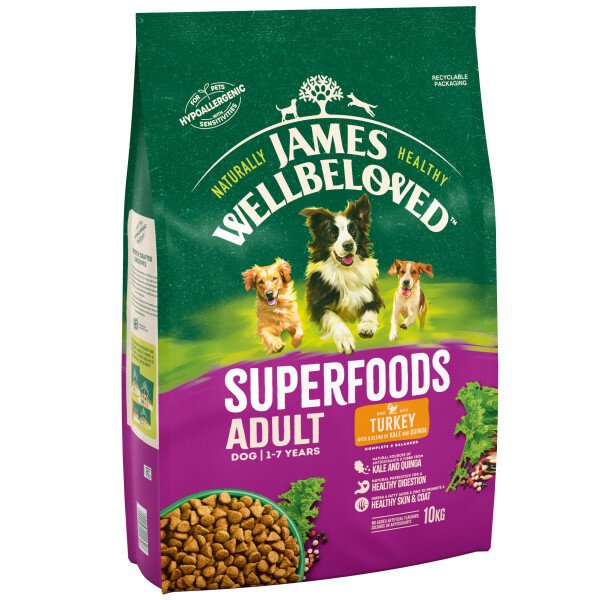 James Wellbeloved James Wellbeloved Superfoods Adult Turkey with Kale & Quinoa - 10kg