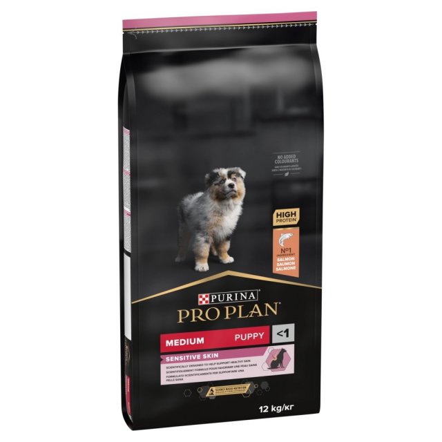 Purina Pro Plan Puppy Sensitive Skin Medium OPTIDERMA - 12kg