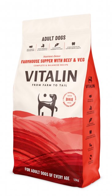 Vitalin Vitalin Adult Farmhouse Supper with Beef & Veg - 12kg