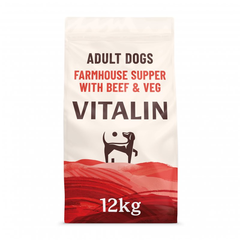 Vitalin Vitalin Adult Farmhouse Supper with Beef & Veg - 12kg