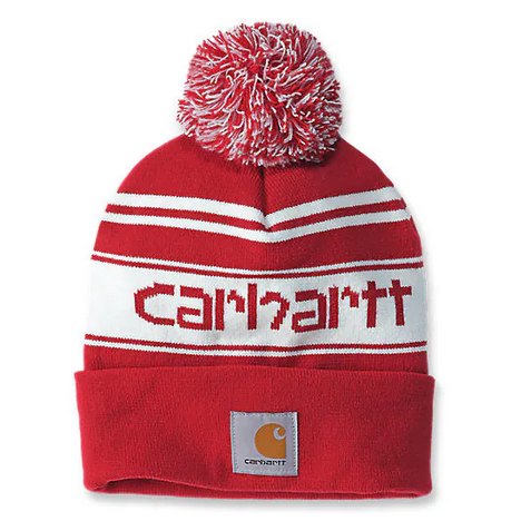 Carhartt Carhartt Knit Pom-Pom Cuffed Logo Beanie