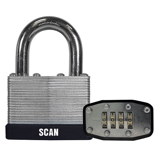 Scan Safety Scan Laminated Steel Combination Padlock